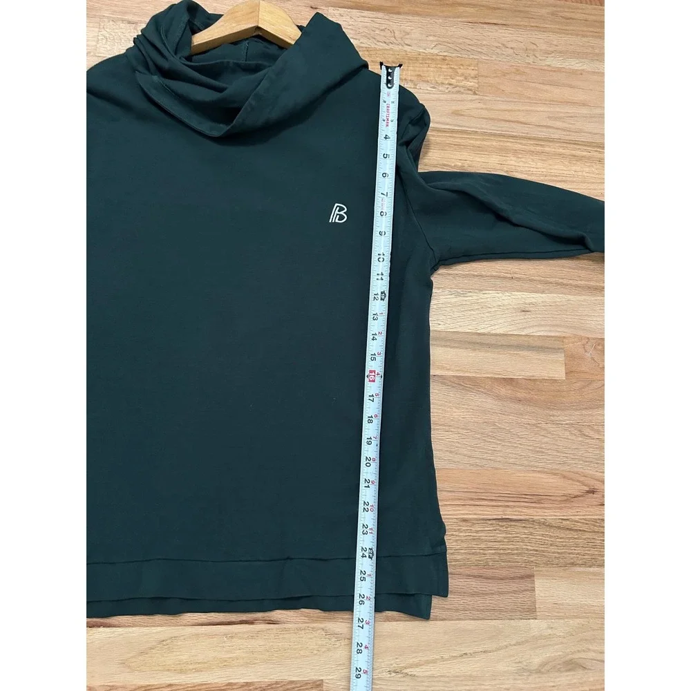 Built Apparel Mens Cowl Neck Hoodie Hunter Green Long Sleeve Performance Large